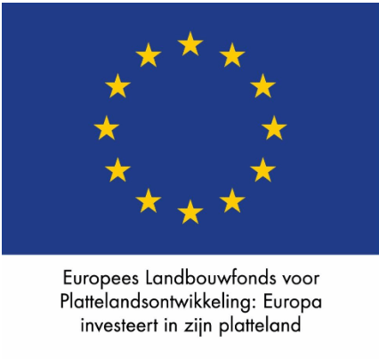 Logo van Europees Landbouwfonds voor Plattelandsontwikkeling: Europa investeert in zijn platteland.